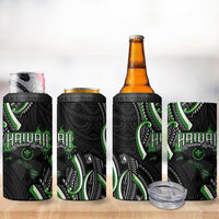 Traditional Art Hawaiian Kakau Tattoos 4 in 1 Can Cooler Tumbler Green Color LT03 - Polynesian Pride