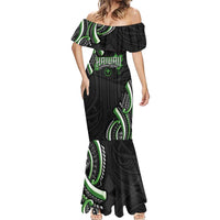 Traditional Art Hawaiian Kakau Tattoos Mermaid Dress Green Color LT03 - Polynesian Pride