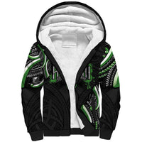 Traditional Art Hawaiian Kakau Tattoos Sherpa Hoodie Green Color LT03 Unisex Green - Polynesian Pride