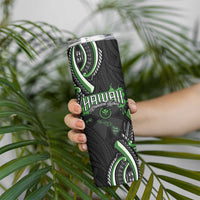 Traditional Art Hawaiian Kakau Tattoos Skinny Tumbler Green Color LT03 - Polynesian Pride