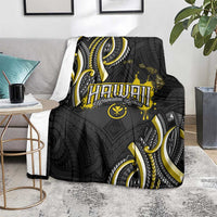 Traditional Art Hawaiian Kakau Tattoos Blanket Yellow Color - Polynesian Pride