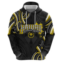 Traditional Art Hawaiian Kakau Tattoos Hoodie Yellow Color - Polynesian Pride