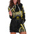 Traditional Art Hawaiian Kakau Tattoos Hoodie Dress Yellow Color - Polynesian Pride