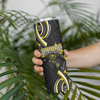 Traditional Art Hawaiian Kakau Tattoos Skinny Tumbler Yellow Color LT03 - Polynesian Pride