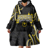 Traditional Art Hawaiian Kakau Tattoos Wearable Blanket Hoodie Yellow Color LT03 - Polynesian Pride