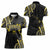 Traditional Art Hawaiian Kakau Tattoos Women Polo Shirt Yellow Color - Polynesian Pride