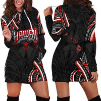 Traditional Art Hawaiian Kakau Tattoos Hoodie Dress Red Color LT03 - Polynesian Pride
