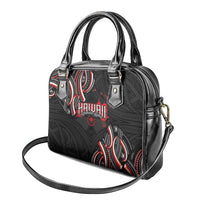 Traditional Art Hawaiian Kakau Tattoos Shoulder Handbag Red Color - Polynesian Pride
