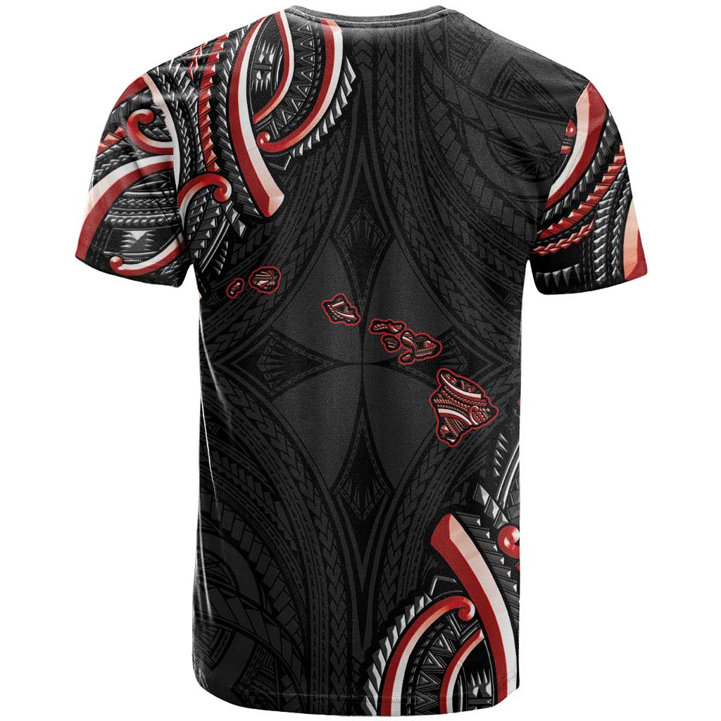Traditional Art Hawaiian Kakau Tattoos T Shirt Red Color - Polynesian Pride