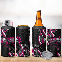 Traditional Art Hawaiian Kakau Tattoos 4 in 1 Can Cooler Tumbler Pink Color LT03 - Polynesian Pride