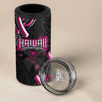 Traditional Art Hawaiian Kakau Tattoos 4 in 1 Can Cooler Tumbler Pink Color LT03 - Polynesian Pride