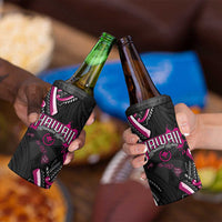 Traditional Art Hawaiian Kakau Tattoos 4 in 1 Can Cooler Tumbler Pink Color LT03 - Polynesian Pride
