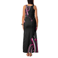 Traditional Art Hawaiian Kakau Tattoos Family Matching Tank Maxi Dress and Hawaiian Shirt Pink Color LT03 - Polynesian Pride