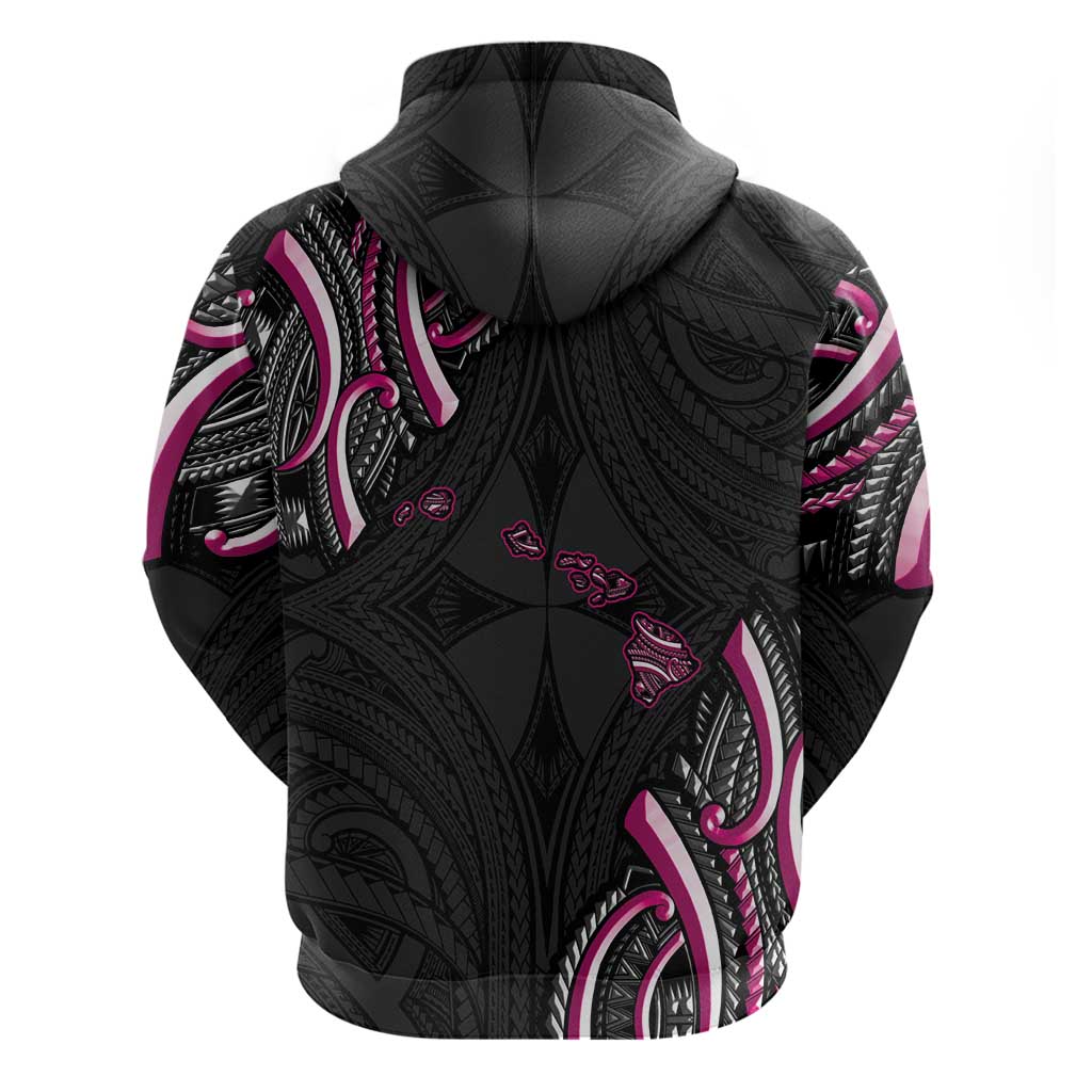 Traditional Art Hawaiian Kakau Tattoos Hoodie Pink Color - Polynesian Pride