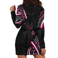 Traditional Art Hawaiian Kakau Tattoos Hoodie Dress Pink Color LT03 - Polynesian Pride