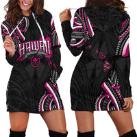 Traditional Art Hawaiian Kakau Tattoos Hoodie Dress Pink Color LT03 - Polynesian Pride