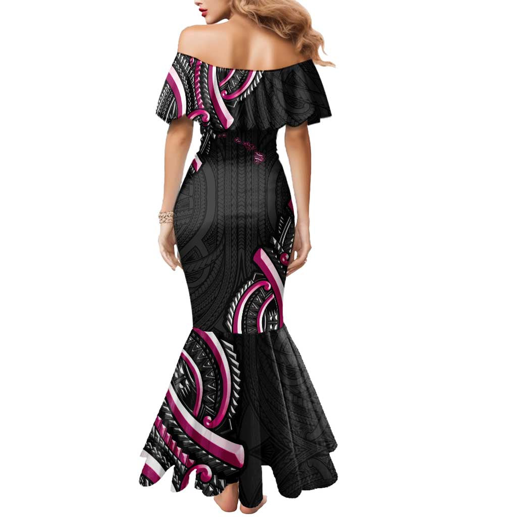 Traditional Art Hawaiian Kakau Tattoos Mermaid Dress Pink Color LT03 - Polynesian Pride