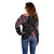 Traditional Art Hawaiian Kakau Tattoos Off Shoulder Sweater Pink Color - Polynesian Pride