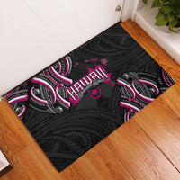 Traditional Art Hawaiian Kakau Tattoos Rubber Doormat Pink Color - Polynesian Pride