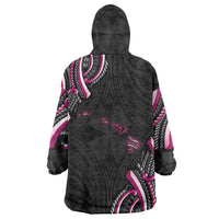 Traditional Art Hawaiian Kakau Tattoos Wearable Blanket Hoodie Pink Color LT03 - Polynesian Pride