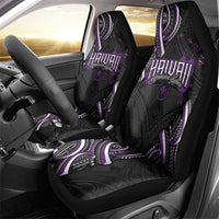 Traditional Art Hawaiian Kakau Tattoos Car Seat Cover Purple Color LT03 - Polynesian Pride