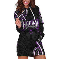 Traditional Art Hawaiian Kakau Tattoos Hoodie Dress Purple Color LT03 Purple - Polynesian Pride