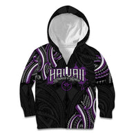 Traditional Art Hawaiian Kakau Tattoos Kid Hoodie Purple Color LT03 Zip Hoodie Purple - Polynesian Pride