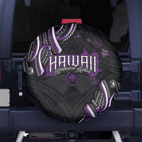 Traditional Art Hawaiian Kakau Tattoos Spare Tire Cover Purple Color LT03 No hole Purple - Polynesian Pride