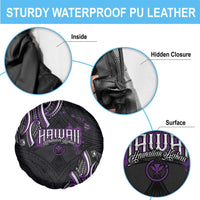 Traditional Art Hawaiian Kakau Tattoos Spare Tire Cover Purple Color LT03 - Polynesian Pride