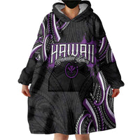 Traditional Art Hawaiian Kakau Tattoos Wearable Blanket Hoodie Purple Color LT03 - Polynesian Pride