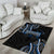 Traditional Art Hawaiian Kakau Tattoos Area Rug Blue Color - Polynesian Pride