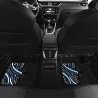 Traditional Art Hawaiian Kakau Tattoos Car Mats Blue Color LT03 Set 2pcs - Back Blue - Polynesian Pride