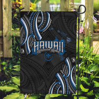 Traditional Art Hawaiian Kakau Tattoos Garden Flag Blue Color - Polynesian Pride