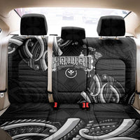 Traditional Art Hawaiian Kakau Tattoos Back Car Seat Cover White - Polynesian Pride