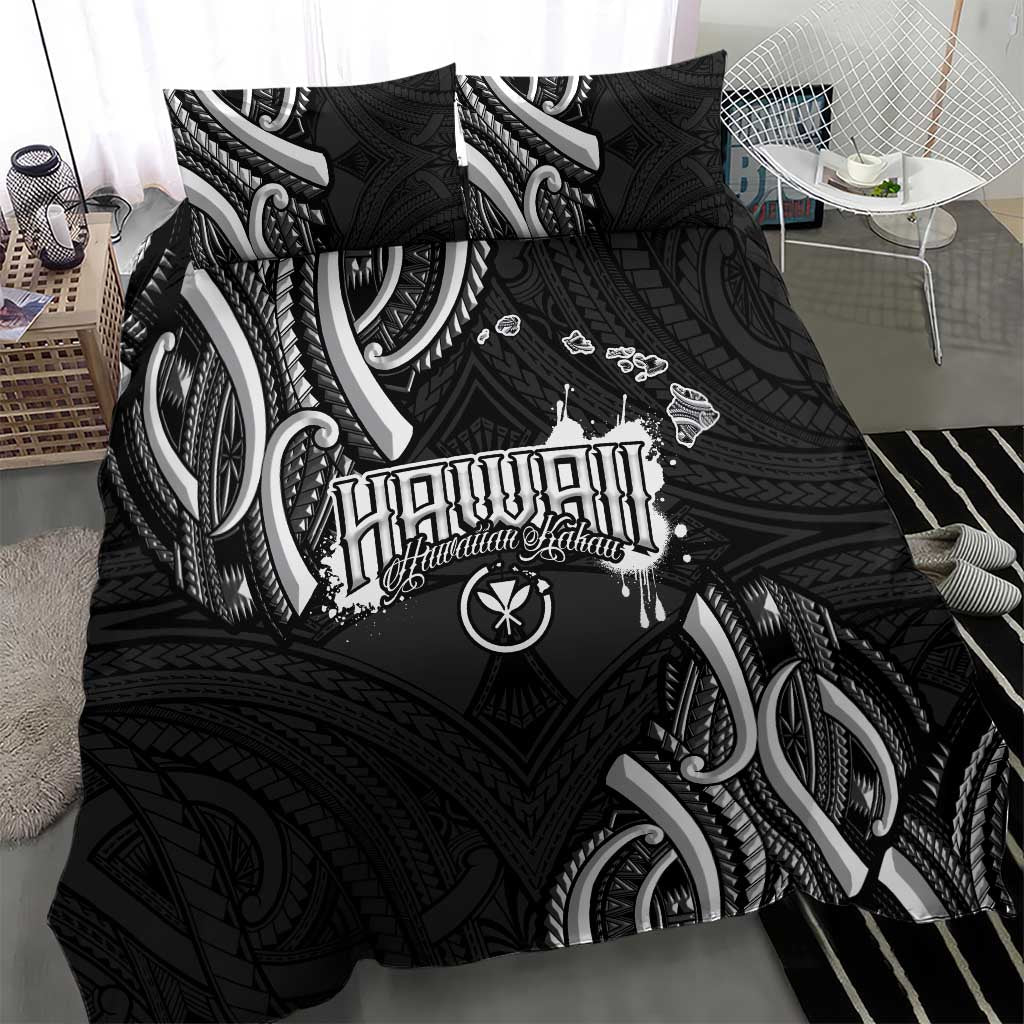 Traditional Art Hawaiian Kakau Tattoos Bedding Set White - Polynesian Pride