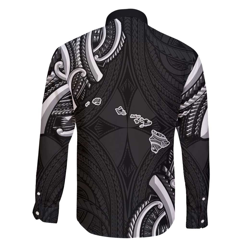 Traditional Art Hawaiian Kakau Tattoos Family Matching Puletasi and Hawaiian Shirt White LT03 - Polynesian Pride