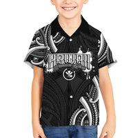 Traditional Art Hawaiian Kakau Tattoos Family Matching Short Sleeve Bodycon Dress and Hawaiian Shirt White - Polynesian Pride