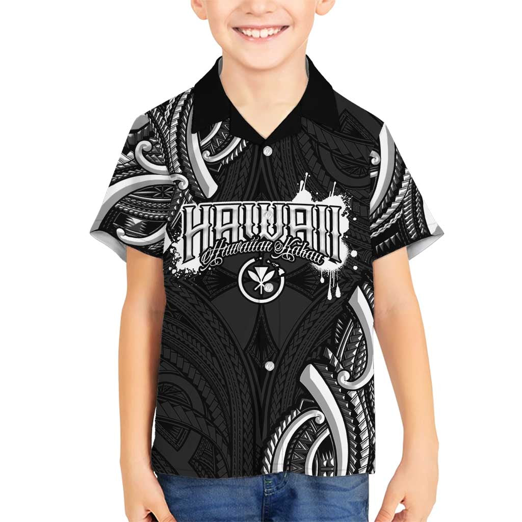 Traditional Art Hawaiian Kakau Tattoos Family Matching Summer Maxi Dress and Hawaiian Shirt White LT03 Son's Shirt White - Polynesian Pride