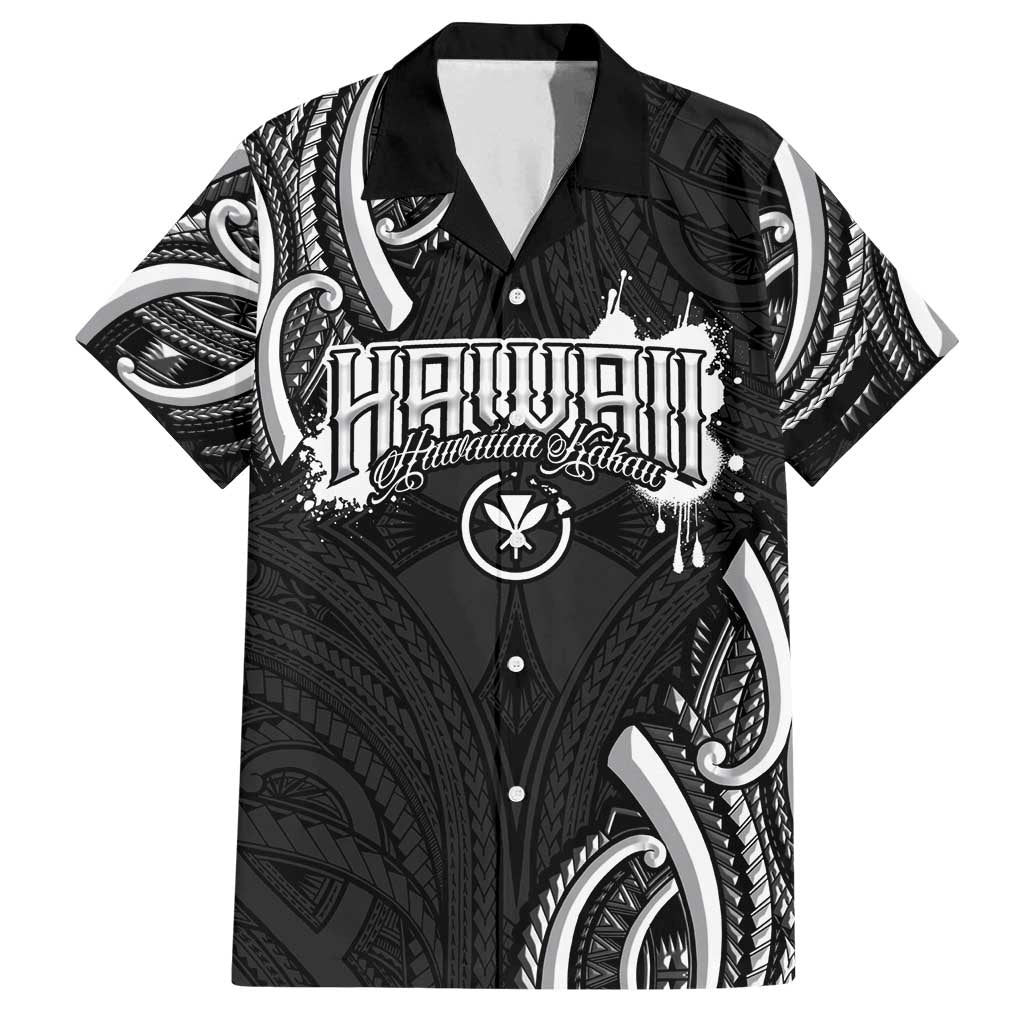 Traditional Art Hawaiian Kakau Tattoos Family Matching Tank Maxi Dress and Hawaiian Shirt White LT03 Dad's Shirt - Short Sleeve White - Polynesian Pride