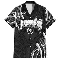 Traditional Art Hawaiian Kakau Tattoos Family Matching Tank Maxi Dress and Hawaiian Shirt White LT03 Dad's Shirt - Short Sleeve White - Polynesian Pride
