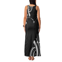 Traditional Art Hawaiian Kakau Tattoos Family Matching Tank Maxi Dress and Hawaiian Shirt White LT03 - Polynesian Pride