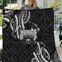 Traditional Art Hawaiian Kakau Tattoos Quilt White - Polynesian Pride
