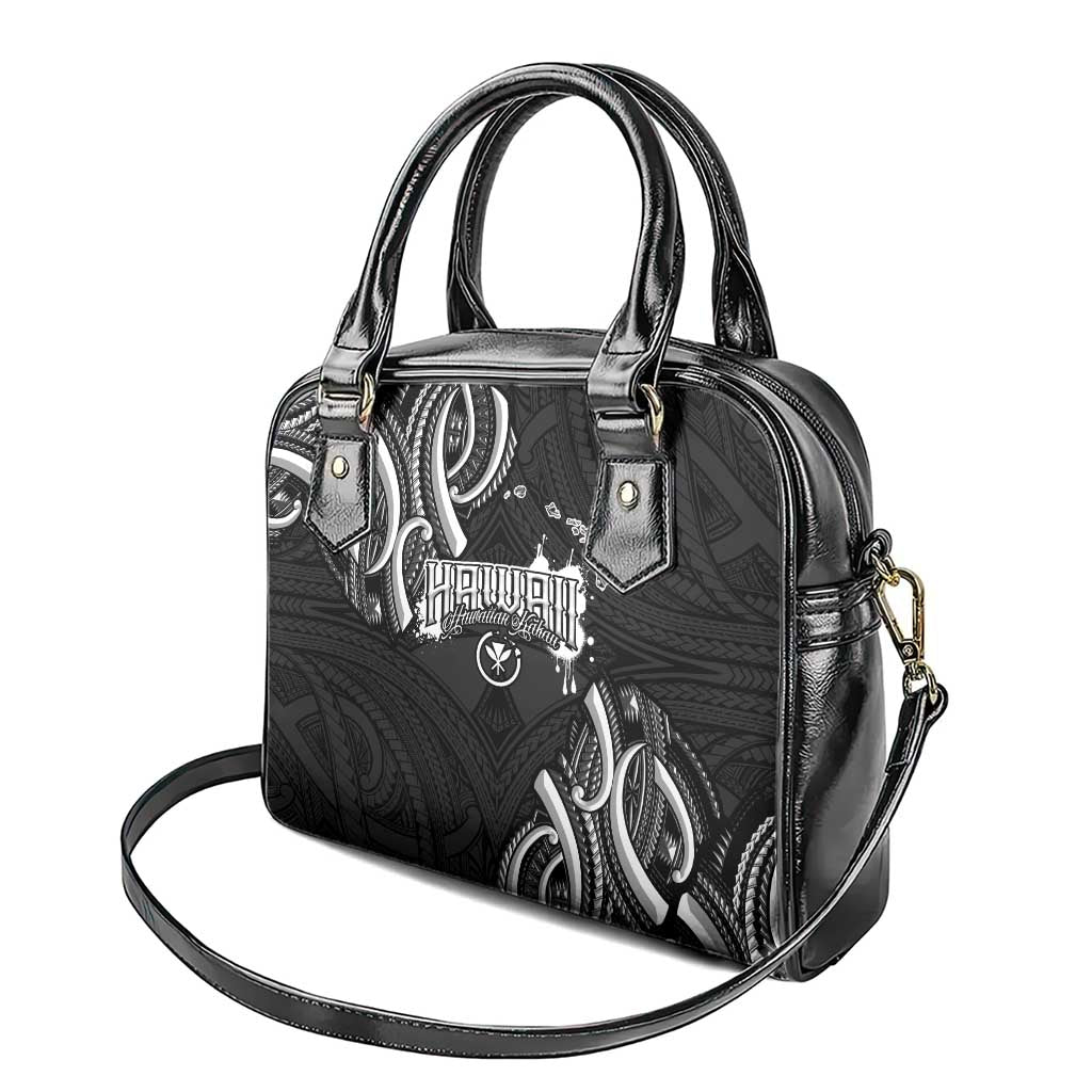 Traditional Art Hawaiian Kakau Tattoos Shoulder Handbag White - Polynesian Pride