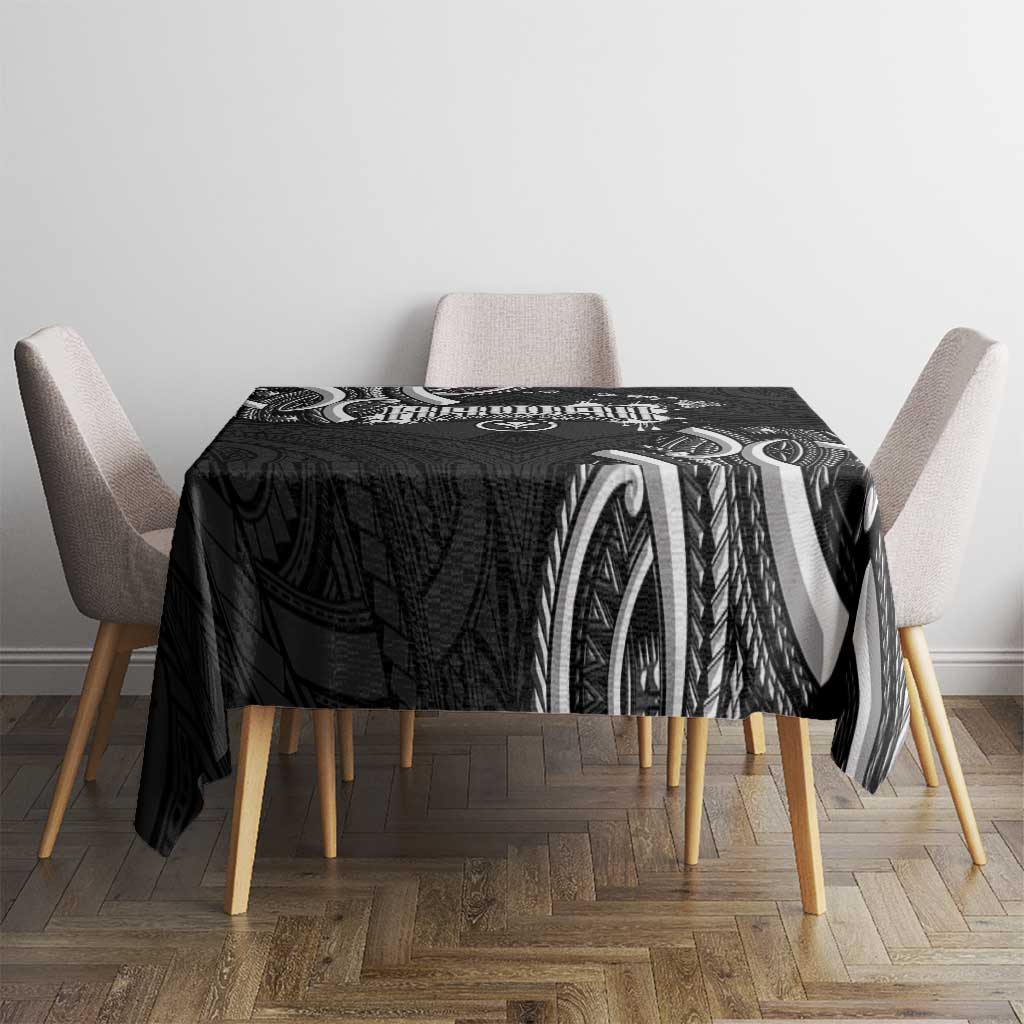 Traditional Art Hawaiian Kakau Tattoos Tablecloth White - Polynesian Pride
