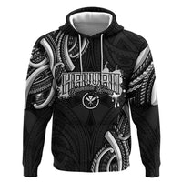 Traditional Art Hawaiian Kakau Tattoos Zip Hoodie White LT03 Pullover Hoodie White - Polynesian Pride