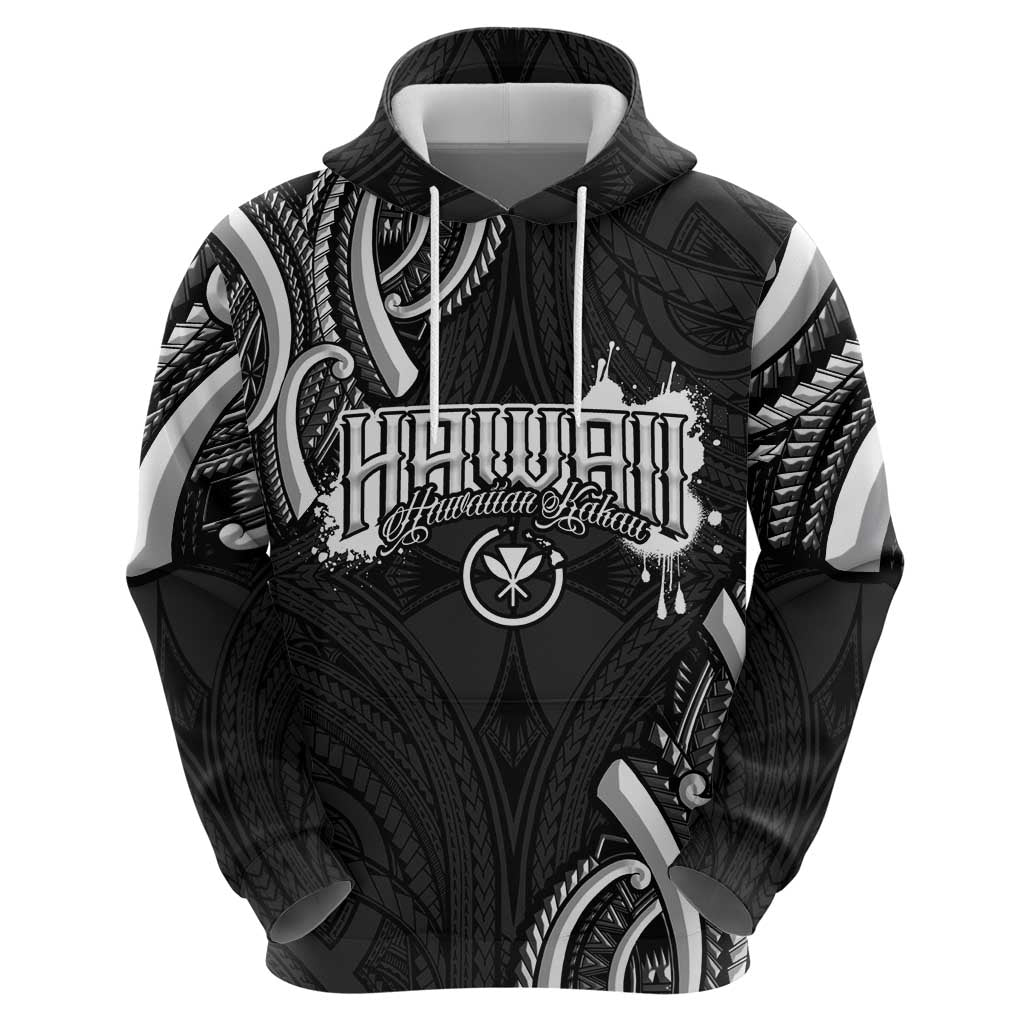 Traditional Art Hawaiian Kakau Tattoos Zip Hoodie White LT03 - Polynesian Pride
