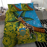 Tuvalu and Australia Together Bedding Set Tapa Pattern and Aboriginal mix Culture LT03 - Polynesian Pride