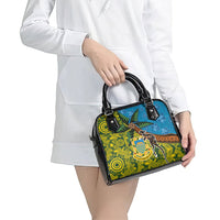 Tuvalu and Australia Together Shoulder Handbag Tapa Pattern and Aboriginal mix Culture LT03 - Polynesian Pride