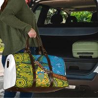 Tuvalu and Australia Together Travel Bag Tapa Pattern and Aboriginal mix Culture LT03 - Polynesian Pride