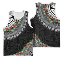 Fiji Hibiscus Basketball Jersey Tapa Masi Motifs with Tropical Plants LT03 - Polynesian Pride